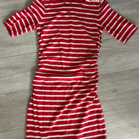 Veronica Beard Jeans Red Striped Dress - Picture 4 of 6
